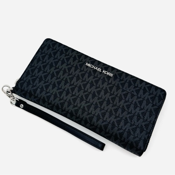 Michael Kors Large Continental Wallet Black Signature - Picture 6 of 9